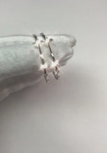 Natural Earth Mined Diamond Inside/Outside Hoop Earrings 14K Rose Gold