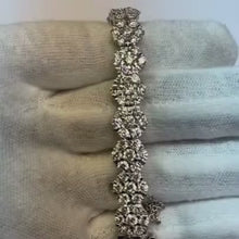 20 Carats White Round Natural Earth Mined Diamond Tennis Bracelet White Gold Jewellery