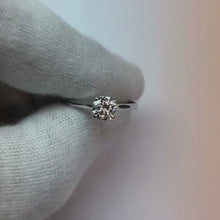 1 Carat Round Natural Earth Mined Diamond Solitaire Engagement Ring White Gold 14K