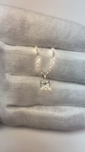 Princess Cut Real Natural Earth Mined Diamond Necklace Pendant 1 Ct White Gold 14K Jewellery