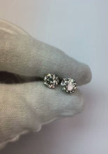 Big Round Cut 4 Carats Natural Earth Mined Diamonds Lady Studs Earrings 14K Wg
