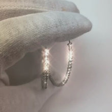 Natural Earth Mined Diamond Big Hoop Earrings