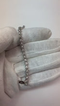 Ladies Natural Earth Mined Diamond Tennis Bracelet 4.40 Carats White Gold 14K