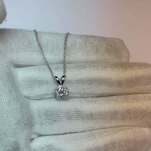 1.25 Ct. Gold Natural Earth Mined Diamond Pendant With Chain Necklace