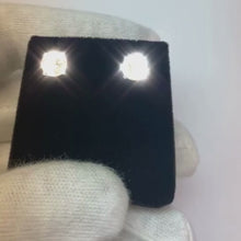 Round Natural Earth Mined Diamond Stud Earrings 2 Carats White Gold 14K