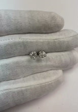 1.20 Carats Round Solitaire Natural Earth Mined Diamond Stud Earring 14K White Gold