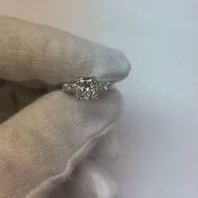 Old Miner Cushion Engagement Natural Earth Mined Diamond Ring 2 Carats White Gold 14K