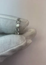 5.60 Carats Round Natural Earth Mined Diamond Eternity Wedding Band 14K White Gold