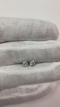 1 Carat Solitaire Round Cut Natural Earth Mined Diamond Stud Earring White Gold 14K