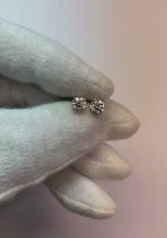 1 Ct Round Natural Earth Mined Diamond Stud Earrings WG