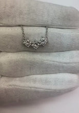 1.5 Ct Prong Set Princess Natural Earth Mined Diamond Three Stone Necklace Pendant