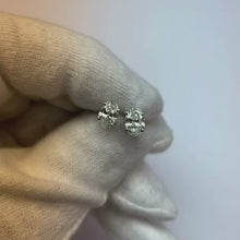Oval Cut Natural Earth Mined Diamond F Vs1 Stud Earring 1.50 Carat White Gold 14K