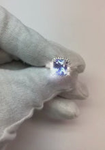 Ladies Halo Natural Earth Mined Diamond Jewellery Ceylon Sapphire Prong Set Gold 5 Carats