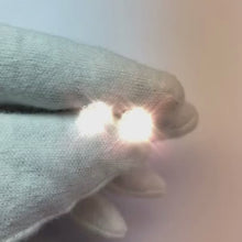 Four Prong Round Natural Earth Mined Diamond Stud Earring 2.50 Carats White Gold 14K