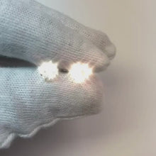 2 Ct Four Prong Set Princess Cut Natural Earth Mined Diamond F Vs1 Stud Earring