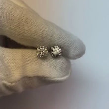 Round Cut 1.80 Carat Diamond Stud Pair Earring White Gold 14K Jewelry