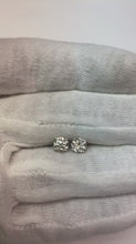 Real Natural Earth Mined Diamond Stud Earring 1.50 Carats Prong Round White Gold 14K