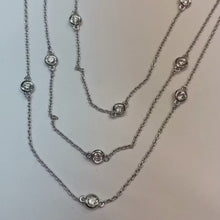 3 Row Natural Earth Mined Diamond Necklace