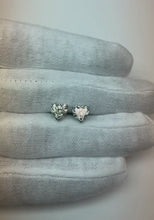 3 Ct. Heart Cut Natural Earth Mined Diamond Stud Earring Prong Setting White Gold
