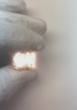 3 Carats Round Cut Two Row Natural Earth Mined Diamonds Women Huggies Hoop Earring