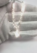 18 Carats Pear And Round Natural Earth Mined Diamond Ladies Necklace White Gold