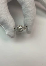 Halo Old Miner Natural Earth Mined Diamond Wedding Ring Set Double Split Shank 5.50 Carats