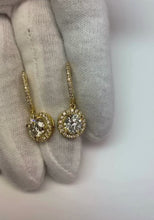 Drop Earrings Round Natural Earth Mined Diamond 4.50 Carats