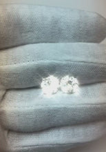 Round Brilliant Cut 6.00 Carats Natural Earth Mined Diamonds Studs Earrings Gold White