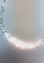 Round Natural Earth Mined Diamonds 13 Carats Women Tennis Necklace White Gold 14K