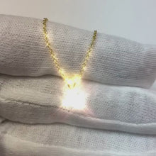 Solitaire Round Natural Earth Mined Diamond Necklace Pendant With Chain 1 Carat WG 14K