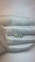 Round Shaped Halo Real Natural Earth Mined Diamond Stud Earrings 1.90 Carats White Gold 14K