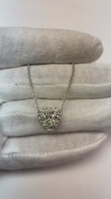 Round Real Natural Earth Mined Diamond Heart Shaped Pendant Necklace 3.60 Carat White Gold 14K