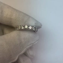 3.80 Carats Round Natural Earth Mined Diamond Eternity Wedding Band White Gold 14K