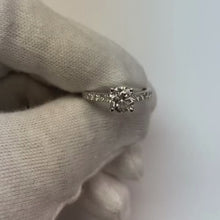 1.45 Ct Round Cut Natural Earth Mined Diamond Engagement Ring 14K White Gold