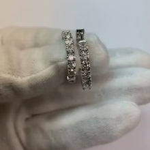 4.75 Ct Brilliant Cut Natural Earth Mined Diamonds Hoop Earrings Gold White 14K Jewellery