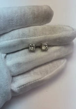 2 Ct F Vs1 Princess Cut Real Natural Earth Mined Diamond Women Stud Earring 14K White Gold