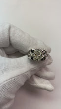 10K Gold Mens Ring Cushion Round Diamond Lab Grown