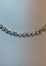 White Gold 14K Round Cut 15 Carats Natural Earth Mined Diamonds Women Necklace