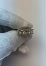 Five Stone Half Eternity Real Princess Natural Earth Mined Diamond Band 3 Carats