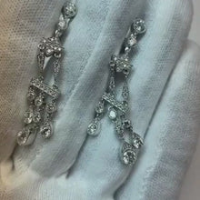 Sparkling Chandelier Natural Earth Mined Diamond Earrings 3 Carat Earring