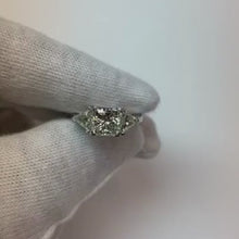 3.50 Carats Princess Cut Trilliant Natural Earth Mined Diamond 3 Stone Engagement Ring
