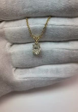 Oval Cut Natural Earth Mined Diamond Necklace Pendant Women 1.5 Ct. Gold Fine Jewellery