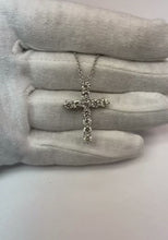 2.75 Ct Round Cut Natural Earth Mined Diamond Cross Necklace Pendant