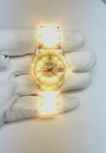 Rolex Datejust 31 mm White Mother Of Pearl Natural Earth Mined Diamond Dial Two Tone Watch