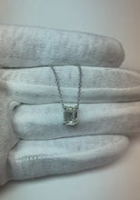 1 Carat Emerald Natural Earth Mined Diamond Women Necklace Pendant White Gold 14K
