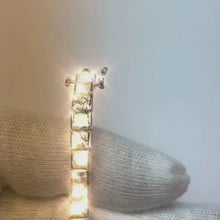 Princess Cut Sparkling Natural Earth Mined Diamonds Tennis Bracelet Wg 14K 14.70 Carats
