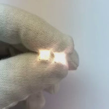 1 Carat Prong Set Princess Cut Natural Earth Mined Diamond Stud Earring 14K White Gold