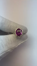 Pink Sapphire Halo Natural Earth Mined Diamond Ring