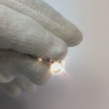 Drop Down Bezel Earrings 1 Carat Round Natural Earth Mined Diamond White Gold