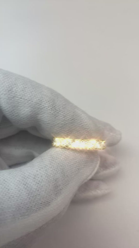 4.40 Carats Princess Cut Natural Earth Mined Diamond Band White Gold Women Jewellery